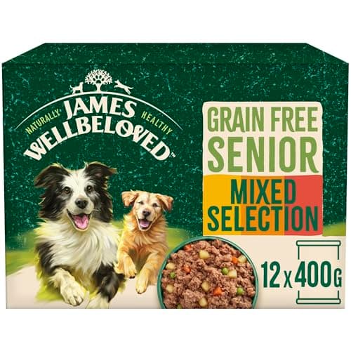 Image of James Wellbeloved Senior Grain Free in Loaf 12 Cans, Hypoallergenic Wet Dog Food, Pack of 1 (12 x 400 g)