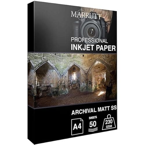 Image of Marrutt 230gsm Archival Matt Single Sided Inkjet Photo Paper (A4-50 Sheets)