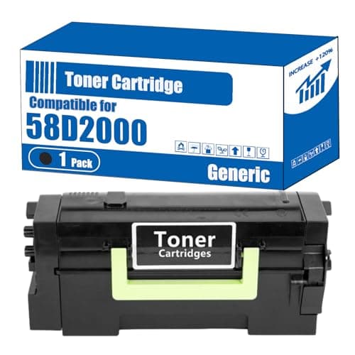 Image of Compatible for Lexmark 58D2000 Toner Cartridge MS826 MX721 MX722 MX822 MX826 Printers, High Yield 7500 Pages, Accurate Imaging Rich Colors (1 Pack Black)