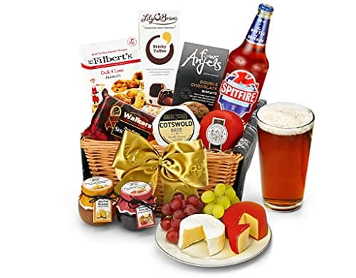 Image of Downton Hamper with Premium Ale - Luxury Beer Gift Basket with Mature Cheddar, Cotswold Brie, Shortbread, Chocolates - Birthday Ale Gifts For Him, from Regency Hampers