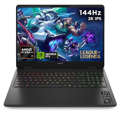 Image of HP OMEN 16" Gaming Laptop | AMD Ryzen AI 7 350 Processor | 16GB RAM | 1TB SSD | NVIDIA GeForce RTX 5050 | 144 Hz 2K IPS Anti-glare Display | Windows 11 Home | AMD FreeSync | Fast Charge | 16-ap0000sa