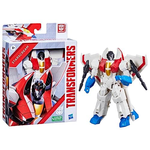 Image of Transformers Generations Toys Authentics Starscream Action Figure (7”), Red
