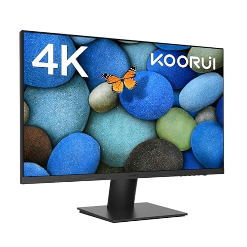 Image of KOORUI 27 Inch Monitors, 4K Computer Monitors UHD(3840 * 2160), IPS, 6ms, 60Hz, 2x HDMI 2.0 & DisplayPort 1.4, Adpitive Sync, HDR10, VESA 100 * 100mm, 90% DCI-P3, Eye Care