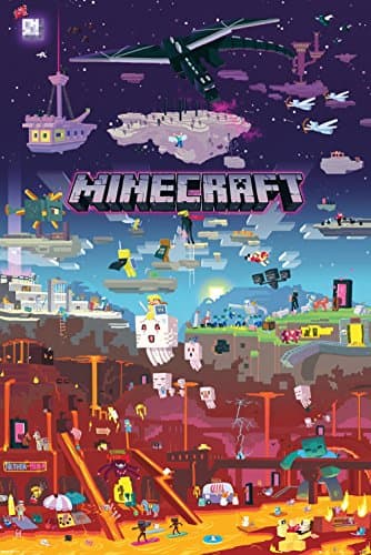 Image of GB eye LTD FP4521 , Minecraft, World Beyond, Maxi Poster, Wood, Multi-Colour, 65 x 3.5 x 3.5 cm