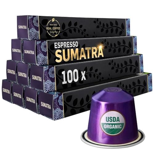 Image of Sumatra Single Origin Organic Coffee | 100 Nespresso Compatible Pods | Dark Roast |
