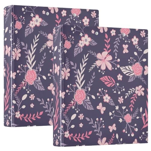 Image of Baroque Bouquet 1-1/2" Notepad Binders 3 Ring Binder with Pockets 1/2 Pack of Binders Mixed Bound Binders