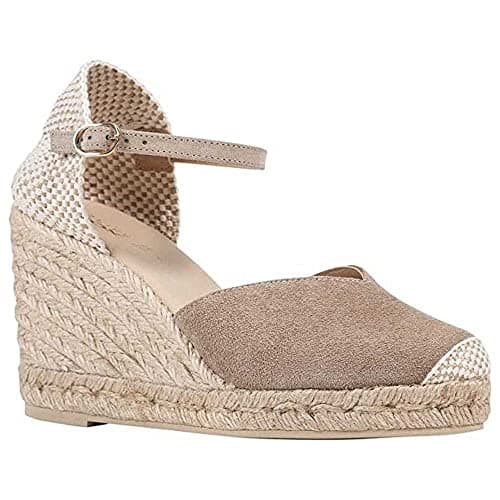 Image of Geox Women's D Gelsa A Wedge Sandal, Beige, 7.5 UK
