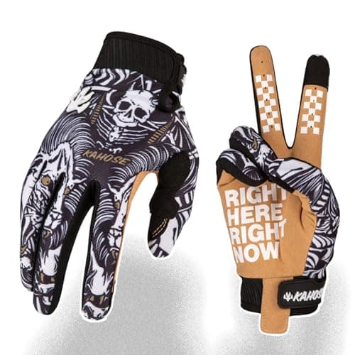 Image of Fast passion Skeleton-Paw Motorcycle Gloves for Men&Women,Cycling Glove Breathable Dirtbike Glove for ATV MTB Motocross Racing (Black003, M)
