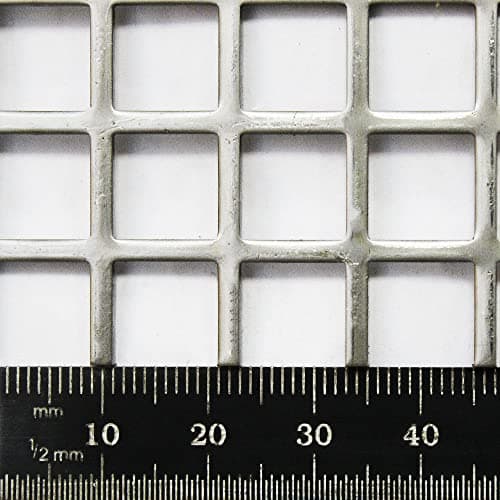 Image of The Mesh Company 10mm Square Stainless Steel Perforated Sheet Metal | 12mm Pitch x 1mm Thick Metal Mesh (500mm x 1000mm Sheet)
