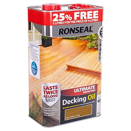 Image of Ronseal Ultimate Protection Decking Oil - Natural Oak - 5L
