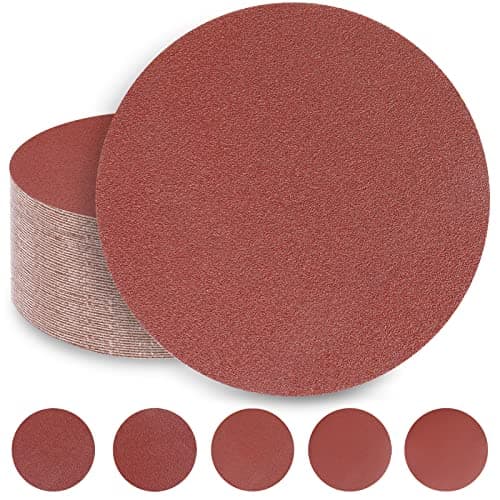 Image of Sruhrak 180mm Sanding Discs 10 X 40/60/80/120/240 Mixed Grit Sanding Disc Pads for Drywall Sander Random Orbital Sander Sanding Giraffe (50 Pieces)