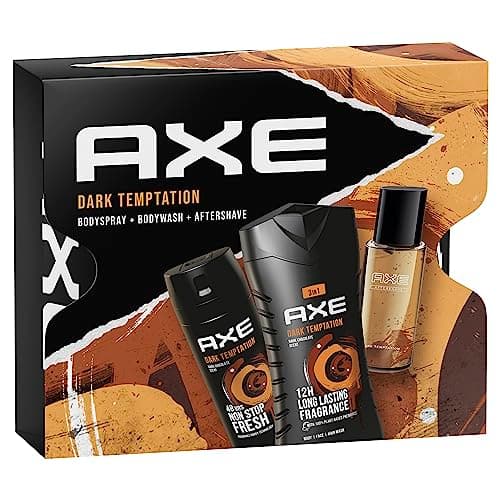 Image of Axe Dark Temptation Gift Set with Body Spray, Shower Gel and Aftershave (150 ml + 250 ml + 100 ml)