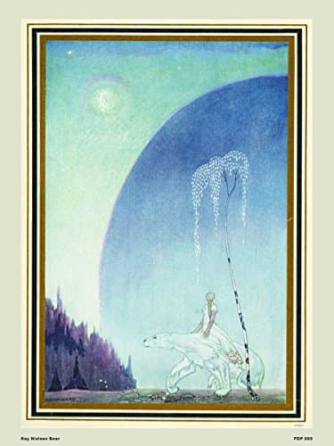 Image of onthewall Kay Nielsen East of the Sun West of the moon Fairytale Bear Natural History 30x40cm Art Poster Print, White, 30 x 40 cm