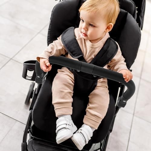 Image of Bumper Bar for Stroller, Adjustable Angle Armrest Handlebar Crossbar, Stroller Accessory Multifunctional Stroller Bumper Handle for Bugaboo Bee 3/5/6