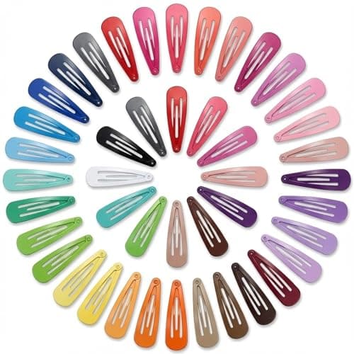 Image of 64 Pcs Metal Hair Clips for Girls, 2 InchHair Barrettes for Women, Colorful Cute Snap Hair Clips Women ForHair Accessories(32 Colors)