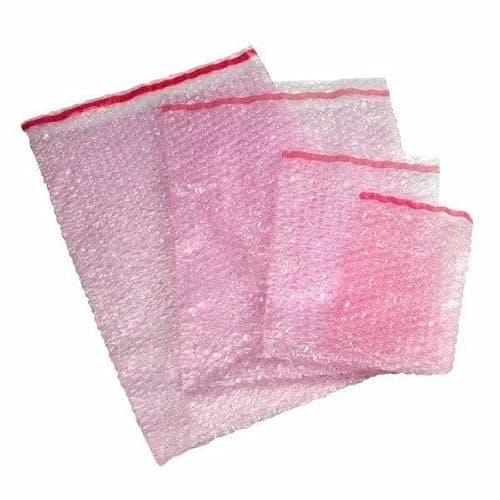 Image of Pack of 100 - Pink Anti-Static Bags 130 x 185mm (BP2)– Static Shielding Protection Pouches for Sensitive Electronics – Resealable ESD Safe Packaging Envelopes