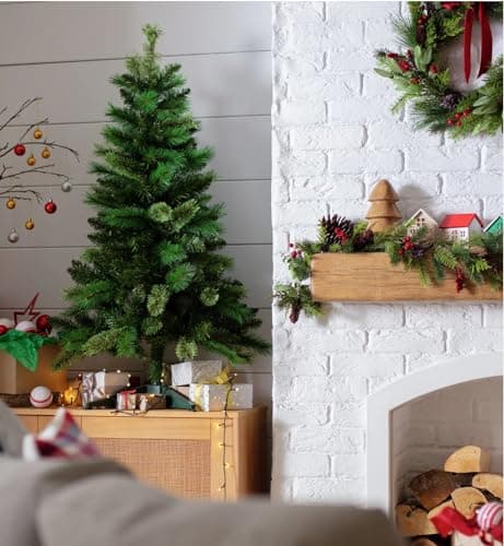 Image of Habitat 4ft Mixed Cashmere Christmas Tree - Green