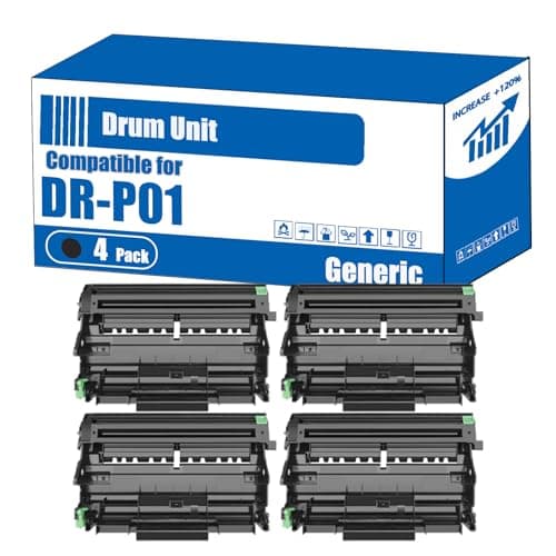 Image of TOEPPEX Compatible for Konica Minolta DR-P01 Drum Unit Bizhub 20 20P Printers, High Yield 20000 Pages, Accurate Imaging Rich Colors (4 Pack Black)