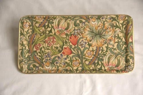 Image of Arnold Designs Quality Fibre Glass Tray 36x18cm Sandwich William Morris Golden Lily