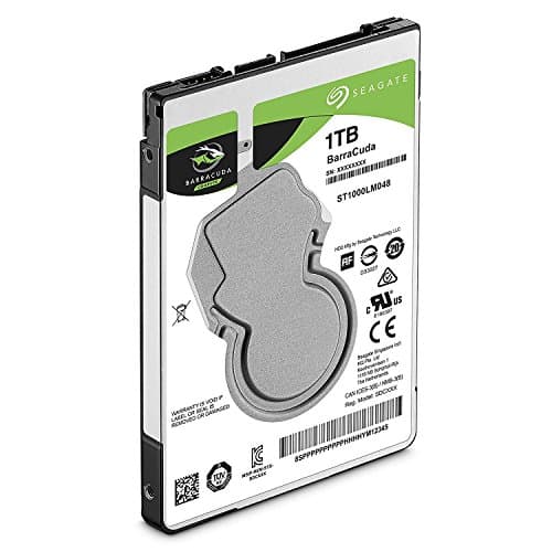 Image of Seagate BarraCuda 1 TB Internal Hard Drive HDD – 2.5 Inch SATA 6 Gb/s 5400 RPM 128 MB Cache for PC Laptop (ST1000LM048) , Black