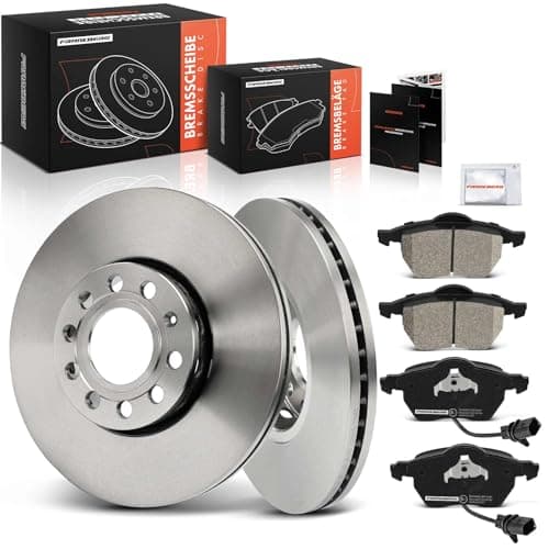 Image of Frankberg Brake Kit incl. 2x Brake Disc + 4x Brake Pad Front Compatible with A4 8E2 A4 Avant 8E5 Exeo ST 3R5 A6 4B2 4B4 A4 Avant 8ED Replace# 4A0615301C