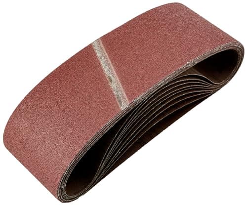 Image of Bosch 9 pcs. Mixed Sanding Belt Set (for Wood, Grit 60/80/100, 75 x 533 mm, Accessories for Belt Sanders), Silver