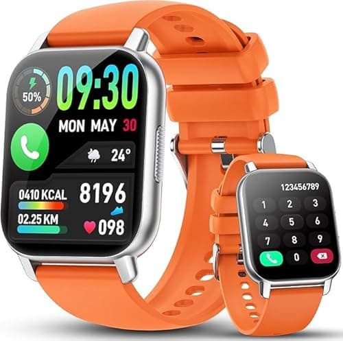 Image of Smart Watch for Men Women Answer Dial Call, 1.91" Bluetooth 5.4 Smartwatch with Heart Rate Sleep Monitor, 112+ Sports Modes Fitness Tracker, IP68 Waterproof Activity Watches for Android iOS. Orange