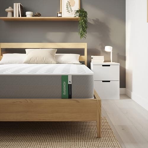 Image of Summerby Sleep Small Double Mattress (122cm x 190cm), Comfort Foam & Coil Spring Hybrid Mattress, Comfy & Affordable, Orthopaedic For Small Double Bed, Durable Coil & Comfort Foam