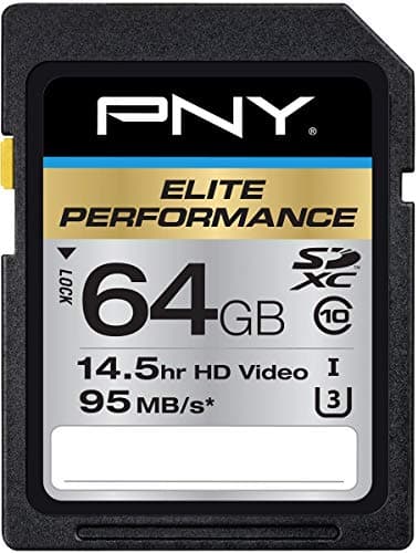 Image of PNY Elite Performance 64 GB Class 10 UHS-1 U3 SDXC Flash Memory Card