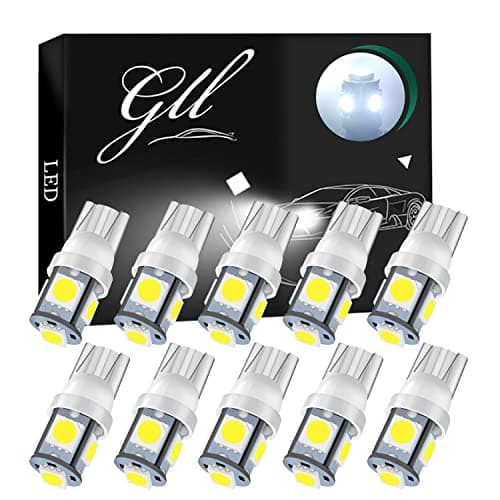 Image of GLL 24V T10 LED Bulb 501 LED Bulbs with 5050 5SMD 60 Lumens 7000K for Car LED Bulbs Side Light Bulbs (White)