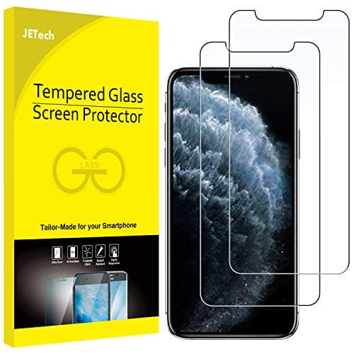 Image of JETech Screen Protector for iPhone 11 Pro, iPhone XS and iPhone X 5.8 Inch Tempered Glass, Pack of 2