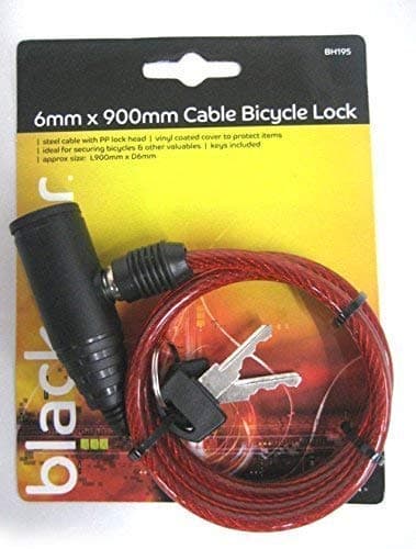Image of blackspur 6mm X 900mm Cable Bicycle Lock BH195