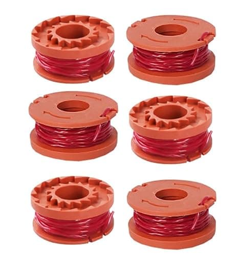 Image of 6Pcs WA0004 Spool Line Compatible with 20V Worx Grass Trimmers,Strimmer Spool,Replace,WG151,WG163E.1,WG163E.2,WG163E.3,WG163E.6,WG163E.9