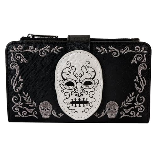 Image of Loungefly Harry Potter Death Eater Flap Wallet, Black/White, One Size, Casual