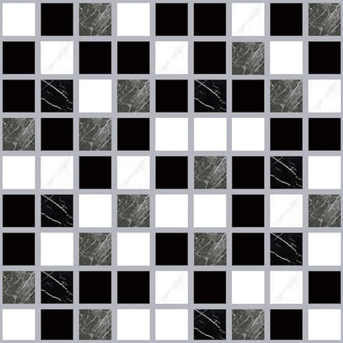 Image of ANHUIB Mosaic Wallpaper,Black and White Tiles Wallpaper,Toilet Wall Paper (44x300cm) Mosaic Tile Stick on Vinyl Wrap Stickerss Self Adhesive Sticky Back Plasitc Roll Backsplash for Kitchen Bathroom