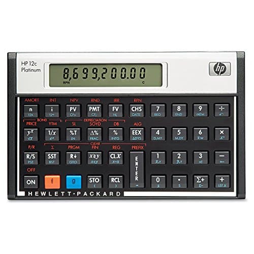 Image of HP 12C Platinum Black Financial Calculator