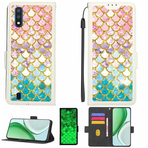 Image of Kinetijy Case Compatible for Pinwheel Slim 2 Kids Smartphone Phone Case Flip Cover [with Tempered Glass Screen Protector][RFID Blocking][Gold Glitter+Luminous] LPT-YL
