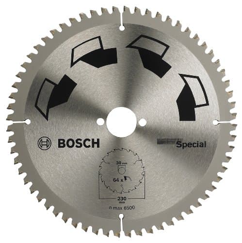 Image of Bosch 1x Circular Saw Blade Special (for Wood, Non-Ferrous Metals, Plastic, Ø 230 x 2.5/1.8 x 30 mm, 64 Teeth, FT , Accessories for Circular Saws)