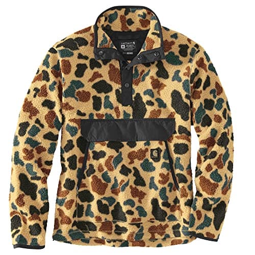 Image of Carhartt Men's Relaxed Fit Fleece Pullover, 1972 Duck Camo, XXL Tall