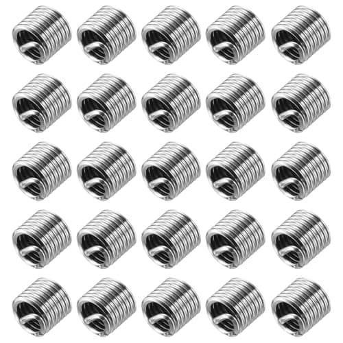 Image of sourcing map 30pcs Wire Thread Inserts 5/16-18 UNC 1.5D(15/32") 304 Stainless Steel Helical Type Coiled Thread Repair Kit Wire Screw Threaded Sleeve Sheath for Mechanical Equipment