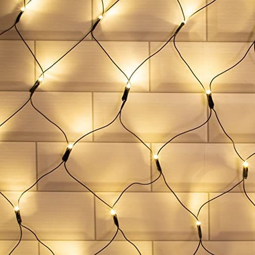 Image of The Christmas Workshop 86590 180 LED Warm White Christmas Net Lights / Curtain Style Window Lights / 8 Different Modes / Mains Powered / Indoor and Outdoor / 1.8 x 1.2m