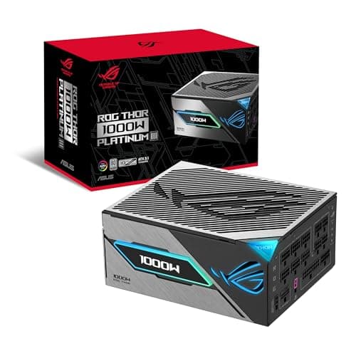 Image of ASUS ROG Thor 1000W Platinum III Power Supply (80 Plus Platinum Certified, ATX 3.1, PCIE 5.1, GaN MOSFET, Intelligent Voltage Stabilizer for GPU, Magnetic OLED Display, Turbo Mode)