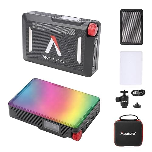 Image of Aputure MC Pro RGBWW LED Video Light IP65 Dimmable 2000K-10000K with Magnetic Attraction Diffuser Supports APP Control Built-in 9 Lighting Effect