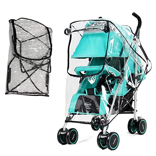 Image of 1 piece of Universal rain Cover, Transparent Stroller rain Cover, Window-Opening Zipper Type, Windproof, Waterproof and dustproof, Suitable for Baby Strollers