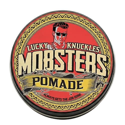 Image of Mobsters Pomade for Men - Strong Hold, Matte Finish Water-Based Pomade for Men, Easy Wash Out, Non-Greasy, Long-Lasting Mens Hair Wax for Slick Back, Easy Wash Out, Compact Tin, Various Scents