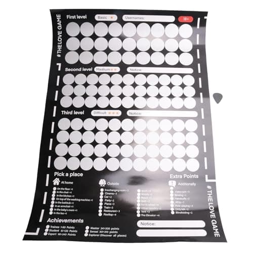 Image of BLASHRD 1 PCS The Scratch Off Poster Game Black Paper for Couples Valentine's Day Gifts Wall Poster Gift for Her and for Her