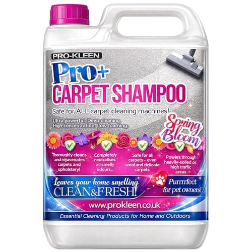 Image of Pro-Kleen, Pro+ Carpet Shampoo and Upholstery Cleaning Solution - 4-in-1 Concentrate - Suitable for All Machines 5L (Spring Blossom)