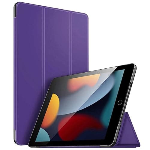 Image of For Apple iPad 10.2 inch 9th/ 8th/ 7th Generation, Smart Magnetic Stand Case, Leather Cover with Magnetic Closure, Anti-Scratch and Lightweight Case (2021/2020/2019) (Purple)