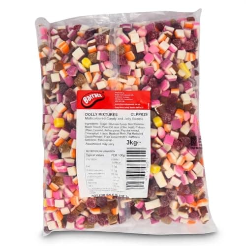 Image of Barratt Dolly Mixture 3kg Bulk Sharing Bag | Assorted Fondant and Chewy Pieces | Classic Retro Confectionery for Party Bags and Gifting