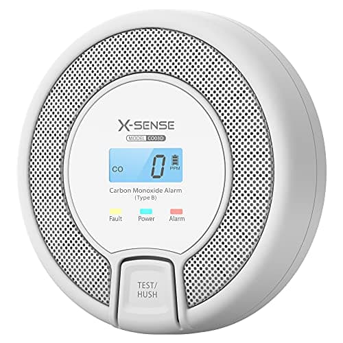 Image of X-Sense Carbon Monoxide Alarm Detector 10-Year Life, Replaceable Battery Operated CO Alarm Detector with Digital Display, Conforms to EN 50291 Standard, CO03D